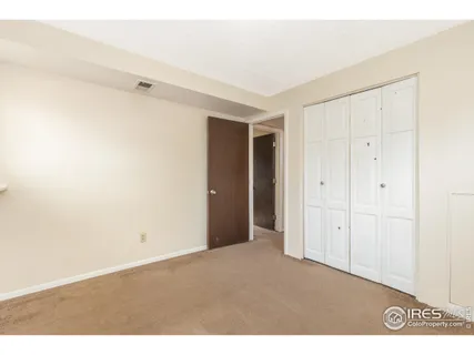 an empty room with a workbench