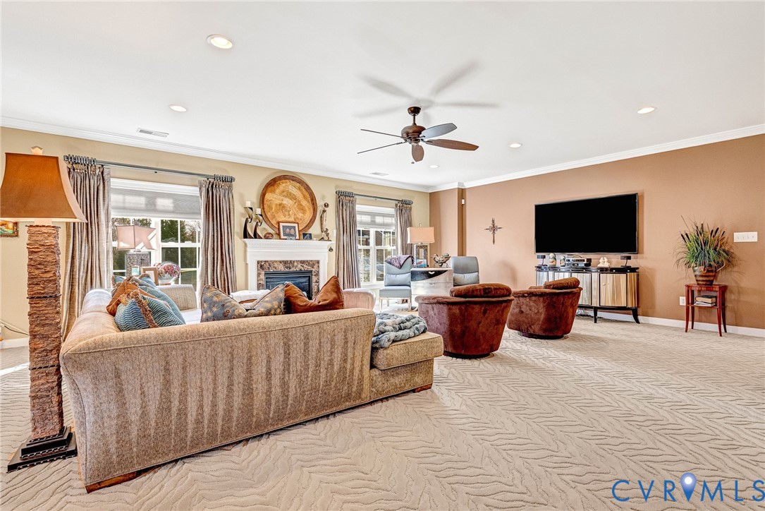5221 Preston Square Loop Glen Allen, VA 23059 - Photo 7 of 30 a living room with furniture and a flat screen tv