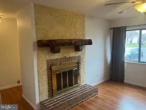 a view of a livingroom with a fireplace