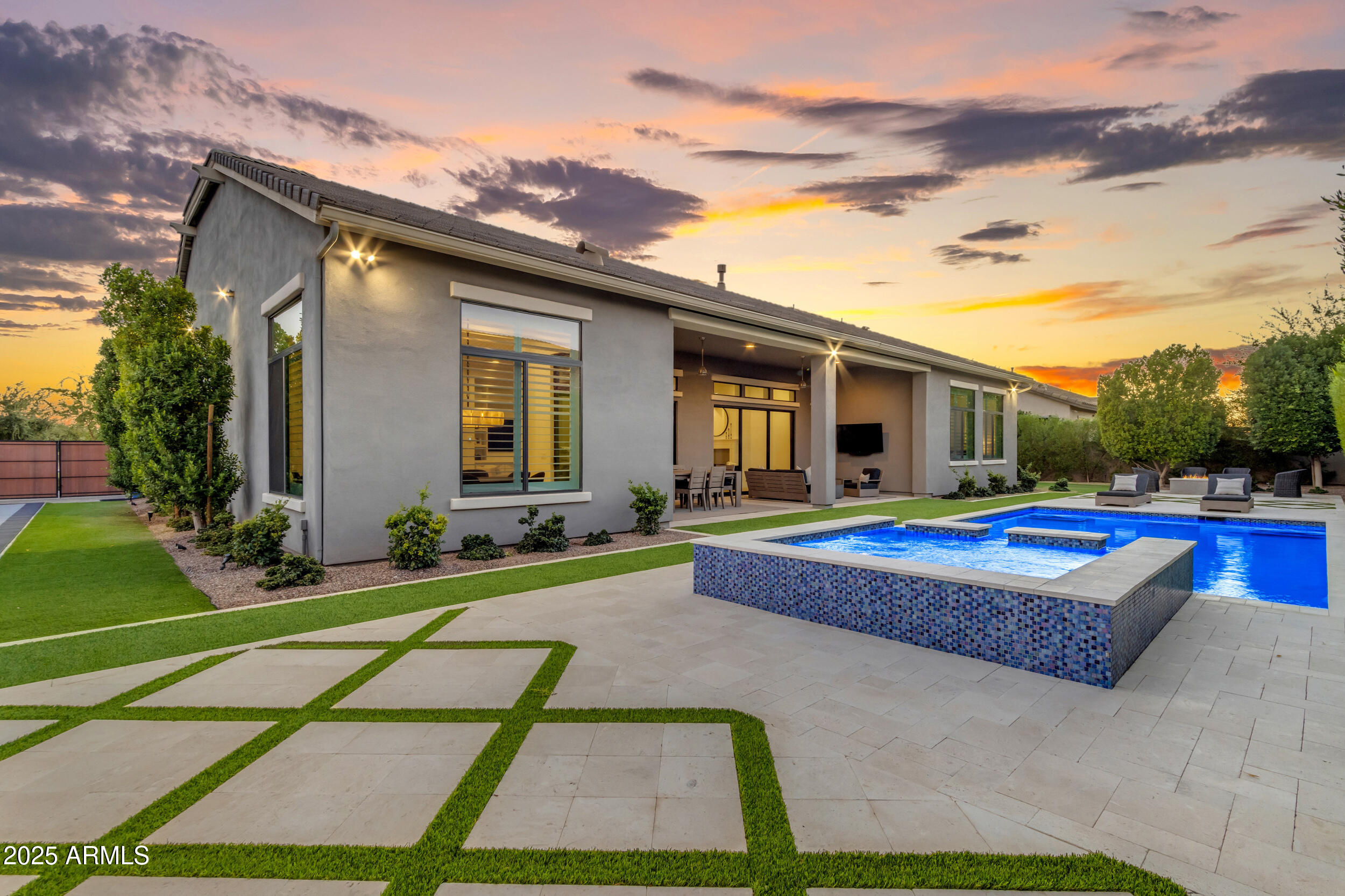 2580 East Country Shadows Street Gilbert, AZ 85298 - Photo 73 of 94 a front view of house with yard pool and outdoor seating