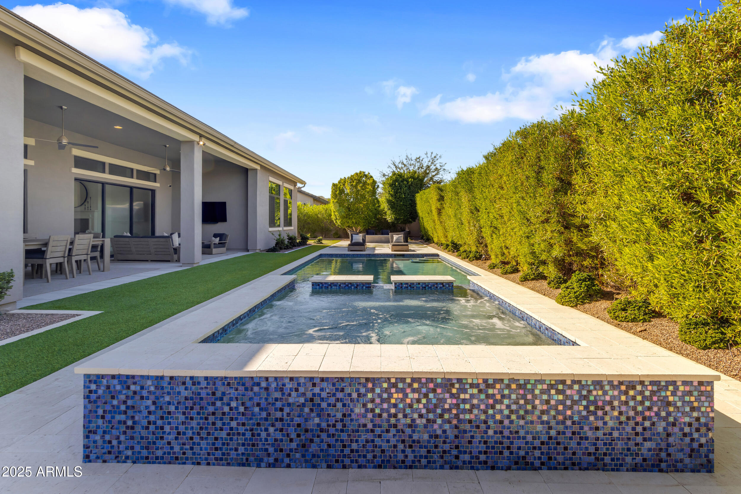 2580 East Country Shadows Street Gilbert, AZ 85298 - Photo 81 of 94 a view of a backyard with plants and outdoor seating