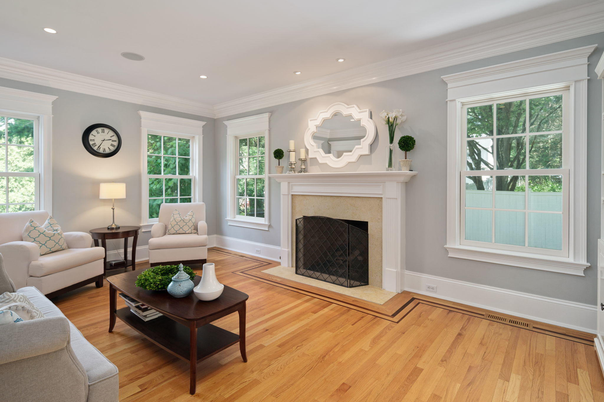 4 Parade Hill Road New Canaan, CT 06840 - Photo 6 of 50 a living room with furniture and a fireplace