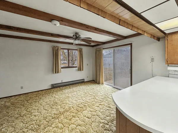 a room with furniture
