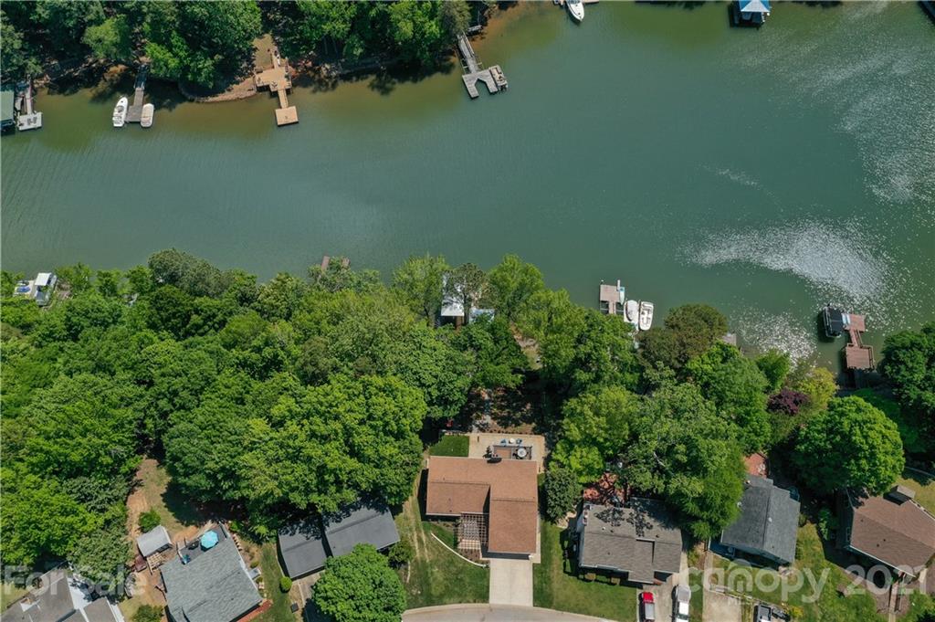 19007 Kailua Circle Tega Cay, SC 29708 - Photo 41 of 45 an aerial view of a house with a yard and lake view
