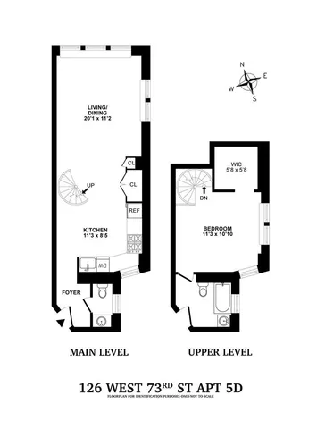 $4,499 | 126 West 73rd Street, Unit 5D | Upper West Side