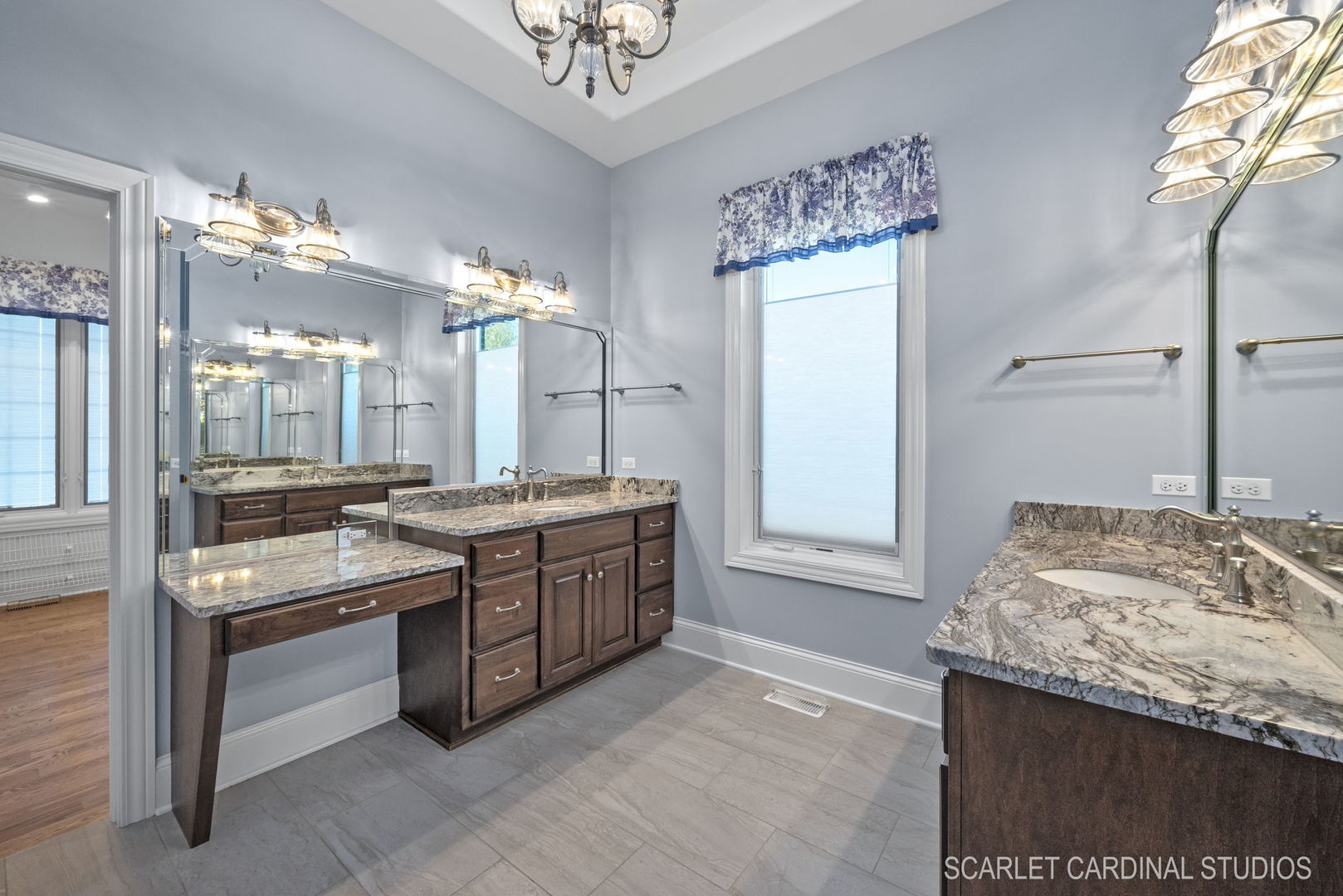 13334 Kerr Street Plainfield, IL 60585 - Photo 22 of 53 a spacious bathroom with a granite countertop sink and a mirror