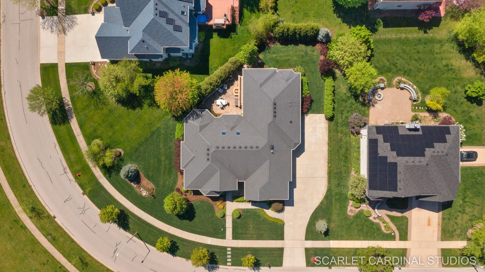 13334 Kerr Street Plainfield, IL 60585 - Photo 52 of 53 an aerial view of a house with a garden and plants