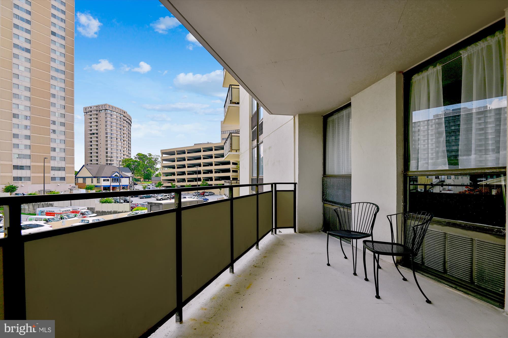 205 East Joppa Road, Unit 201 Towson, MD 21286 - Photo 23 of 37 Another look at the balcony, and the view!