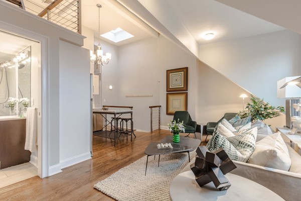 80 Rutland Street, Unit 3 Boston, MA 02118 - Photo 14 of 26 a living room with fireplace furniture and a wooden floor