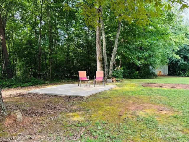 a view of a park with trees