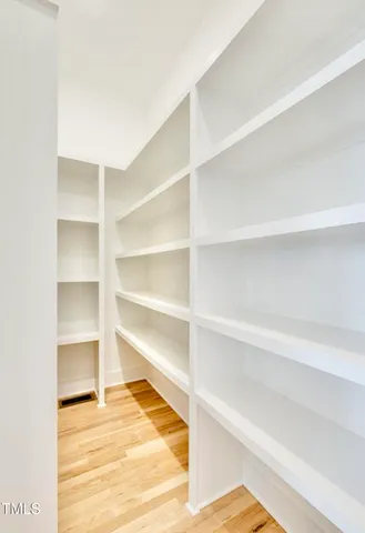 a view of a room with empty racks