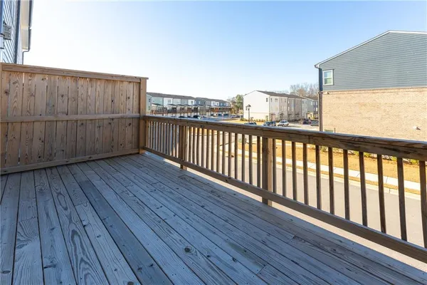 an aerial view of a balcony