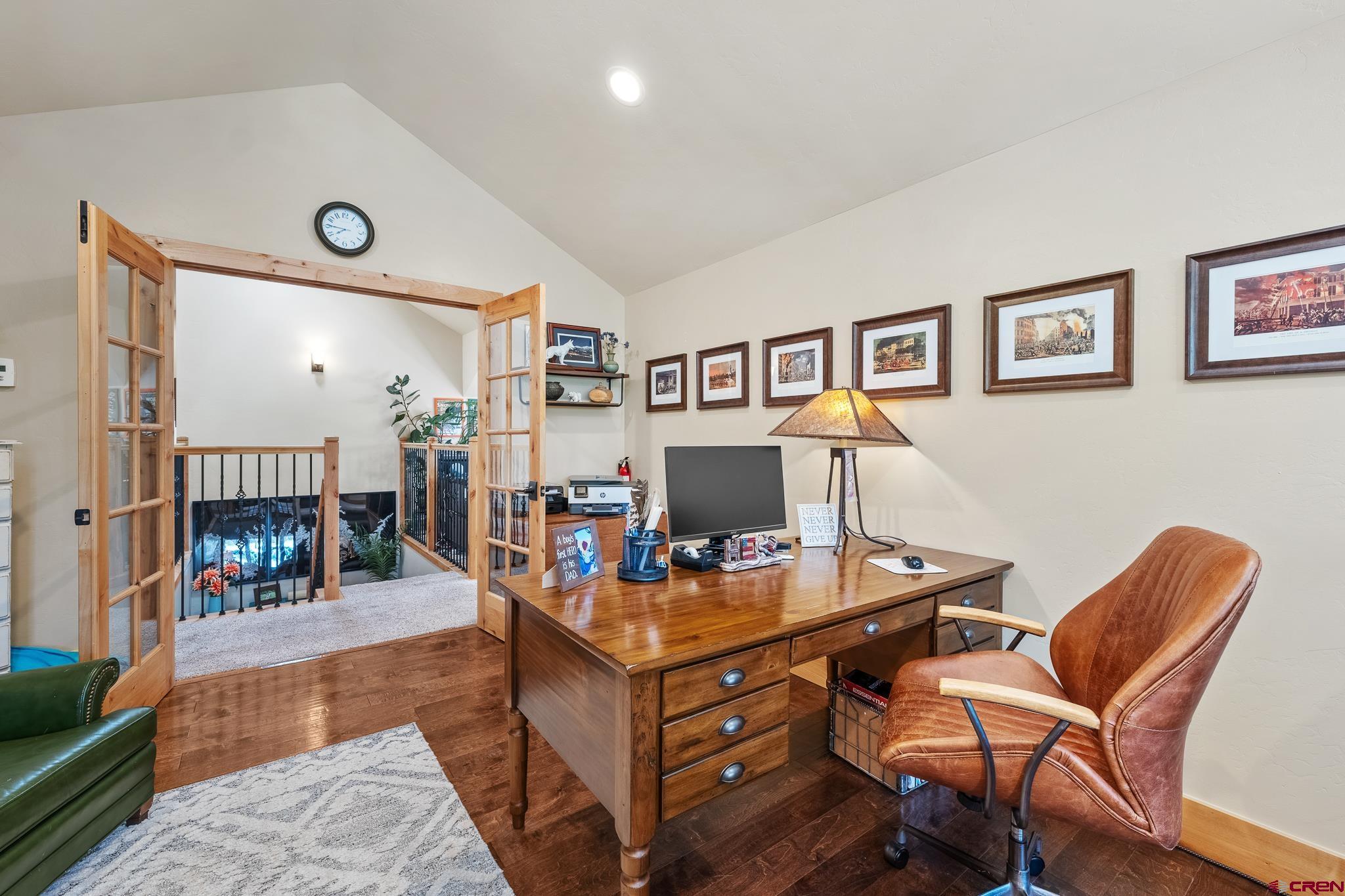 51 West Fork Road Durango, CO 81303 - Photo 22 of 35 a work room with furniture and a fireplace