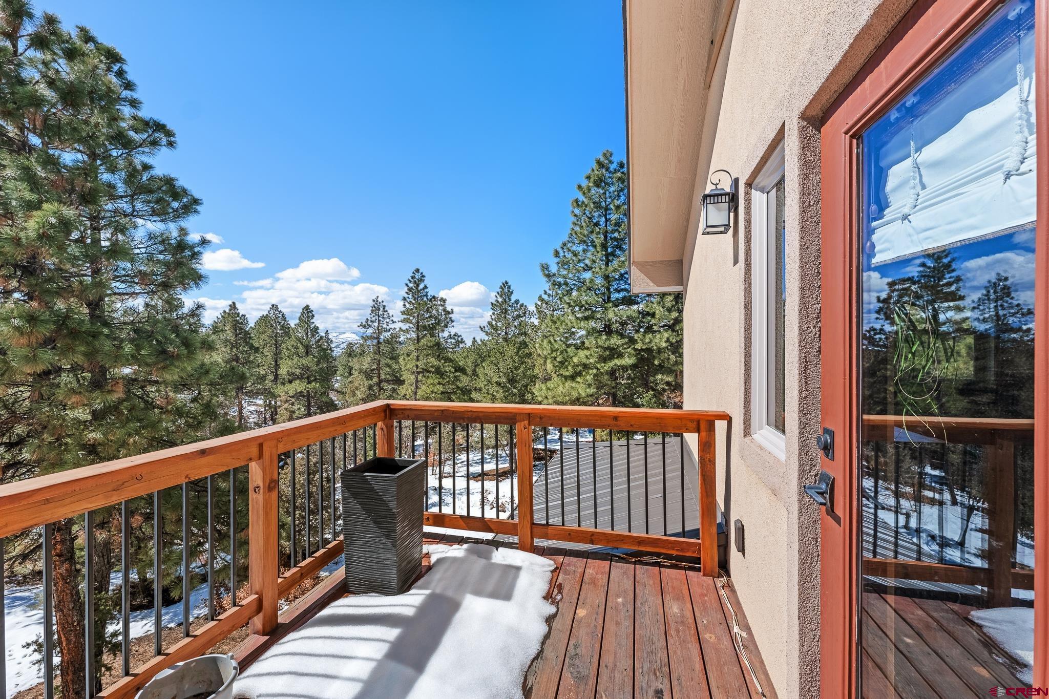 51 West Fork Road Durango, CO 81303 - Photo 31 of 35 a view of balcony with wooden floor