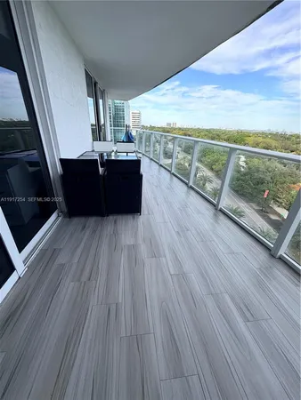 a view of balcony with couch