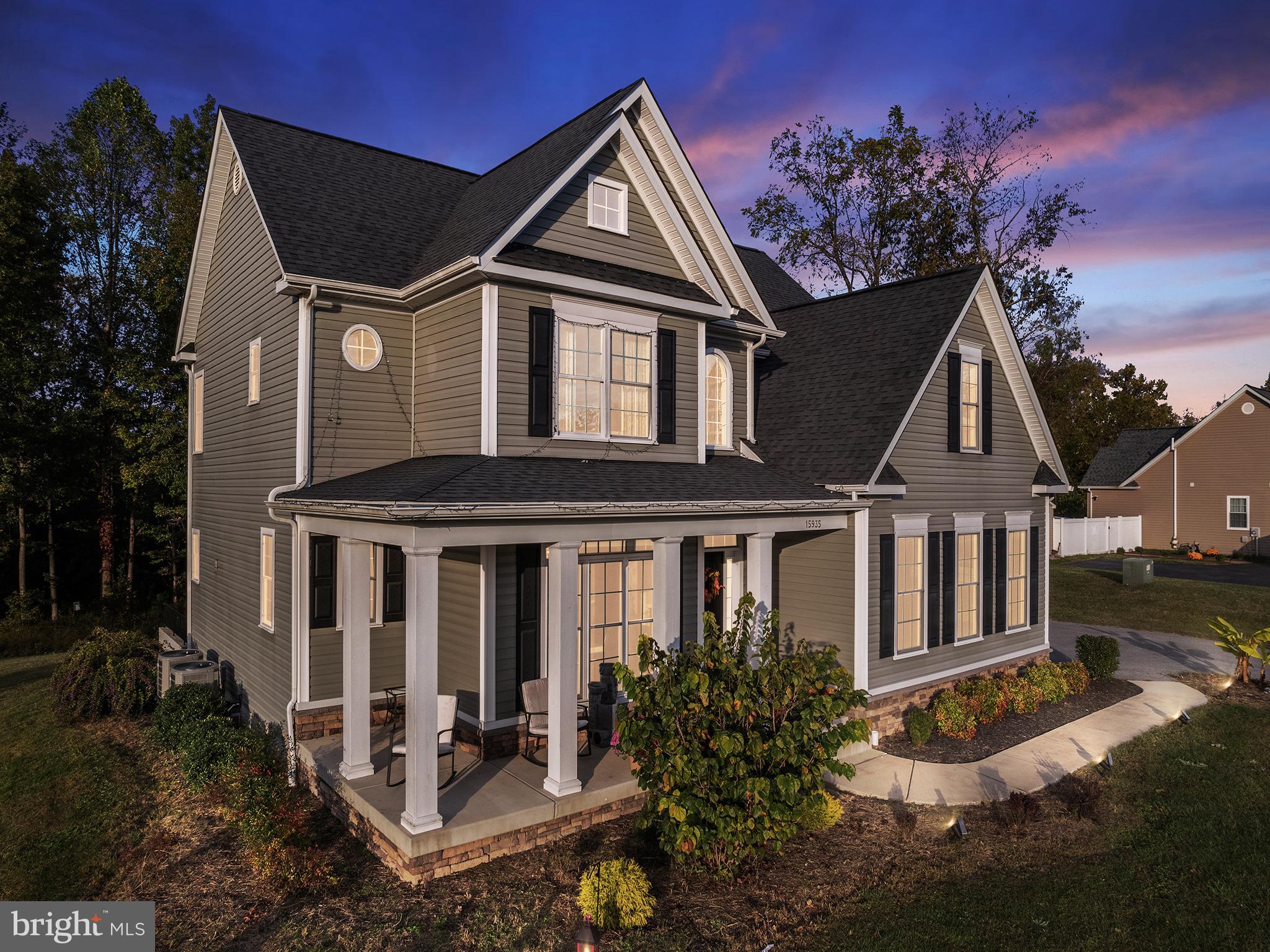 15935 Brackenburn Court Hughesville, MD 20637 - Photo 3 of 55 Front porch with columns, Side view of home