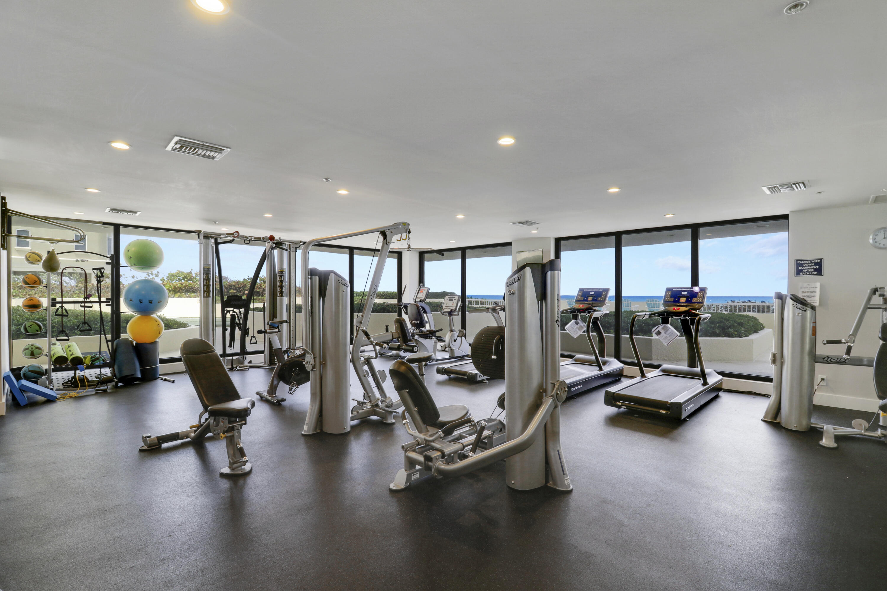 5280 North Ocean Drive, Unit 2F Riviera Beach, FL 33404 - Photo 26 of 35 a view of a room with gym equipment
