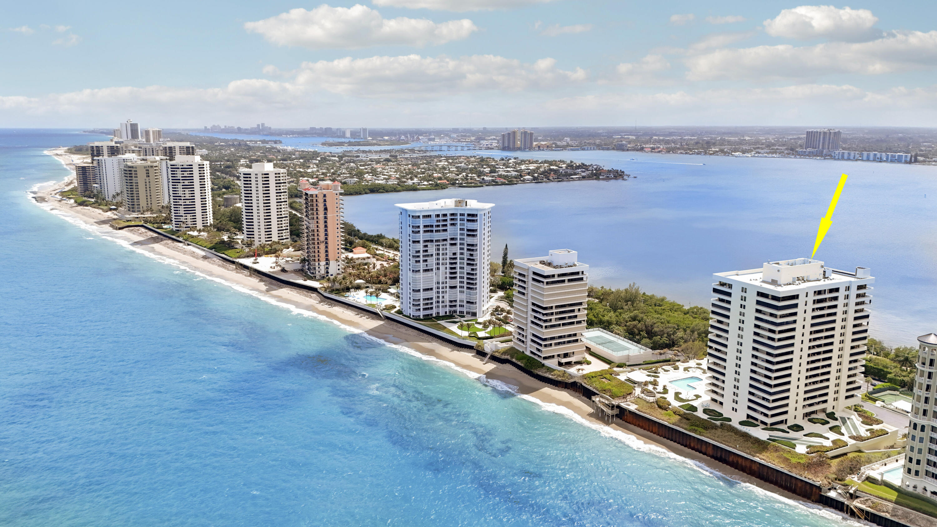 5280 North Ocean Drive, Unit 2F Riviera Beach, FL 33404 - Photo 31 of 35 a view of a balcony with city view