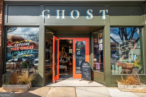 a front view of a retail shop