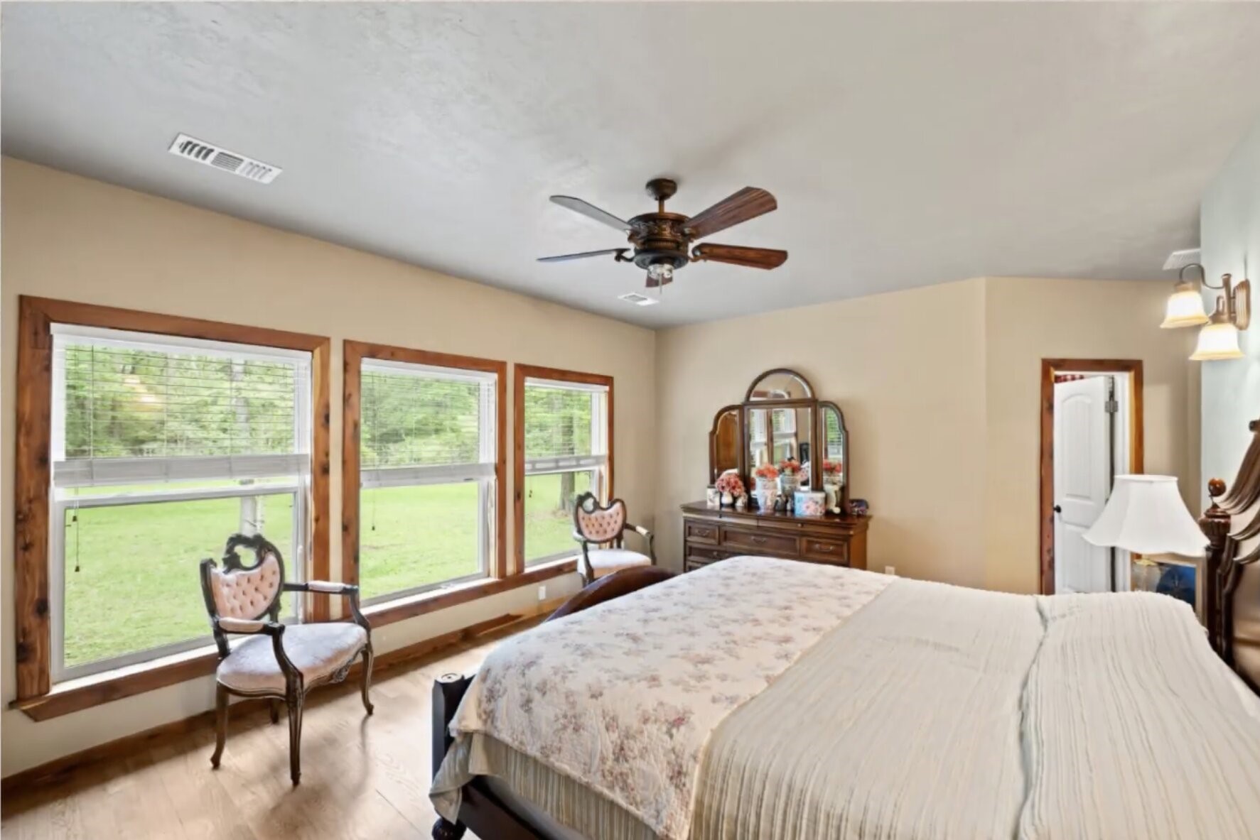 30338 Riley Road Waller, TX 77484 - Photo 21 of 46 a bedroom with a bed and a large window with the outer view