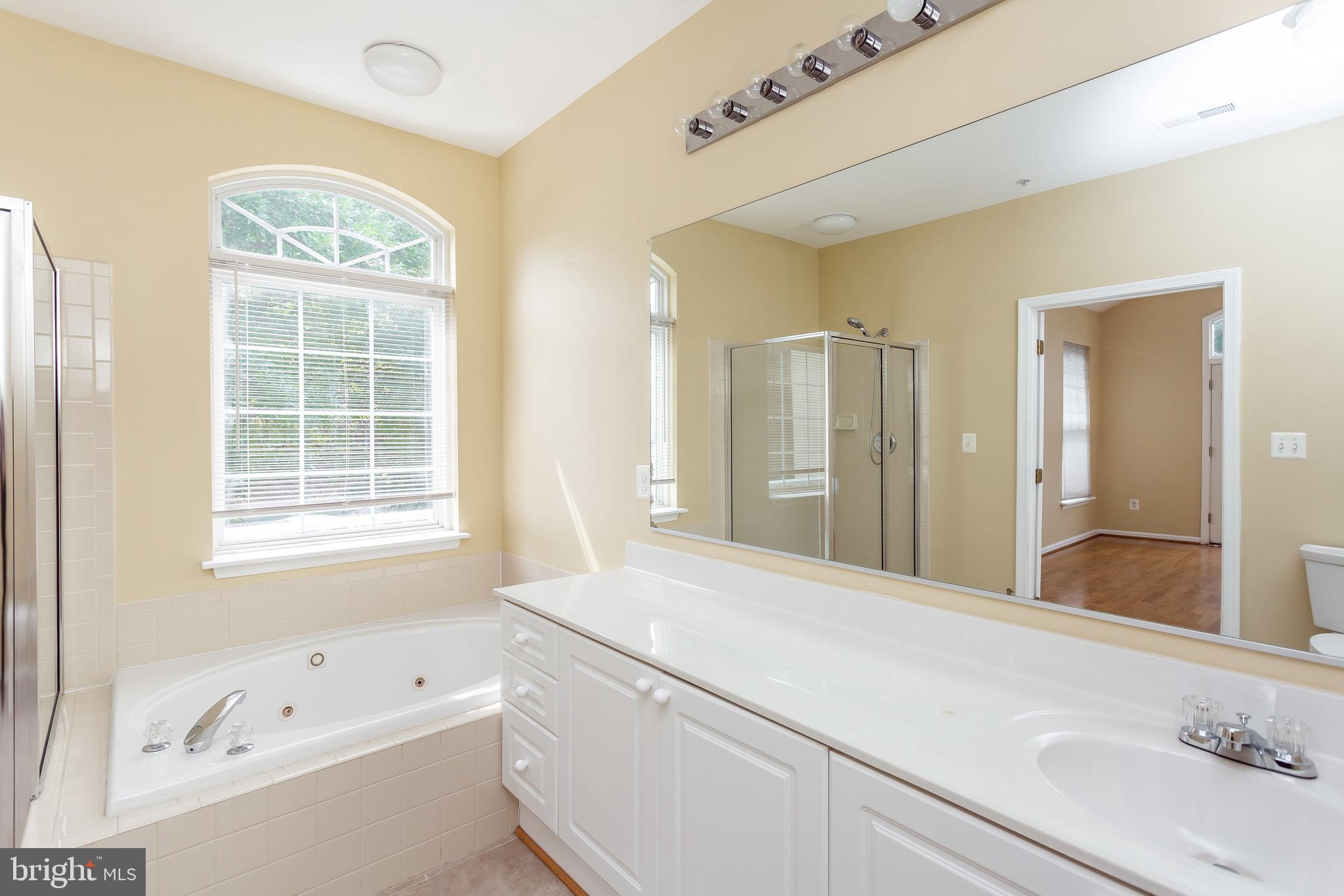 52 Barbican Way, Unit 52 Baltimore, MD 21208 - Photo 21 of 29 a bathroom with a tub sink and mirror