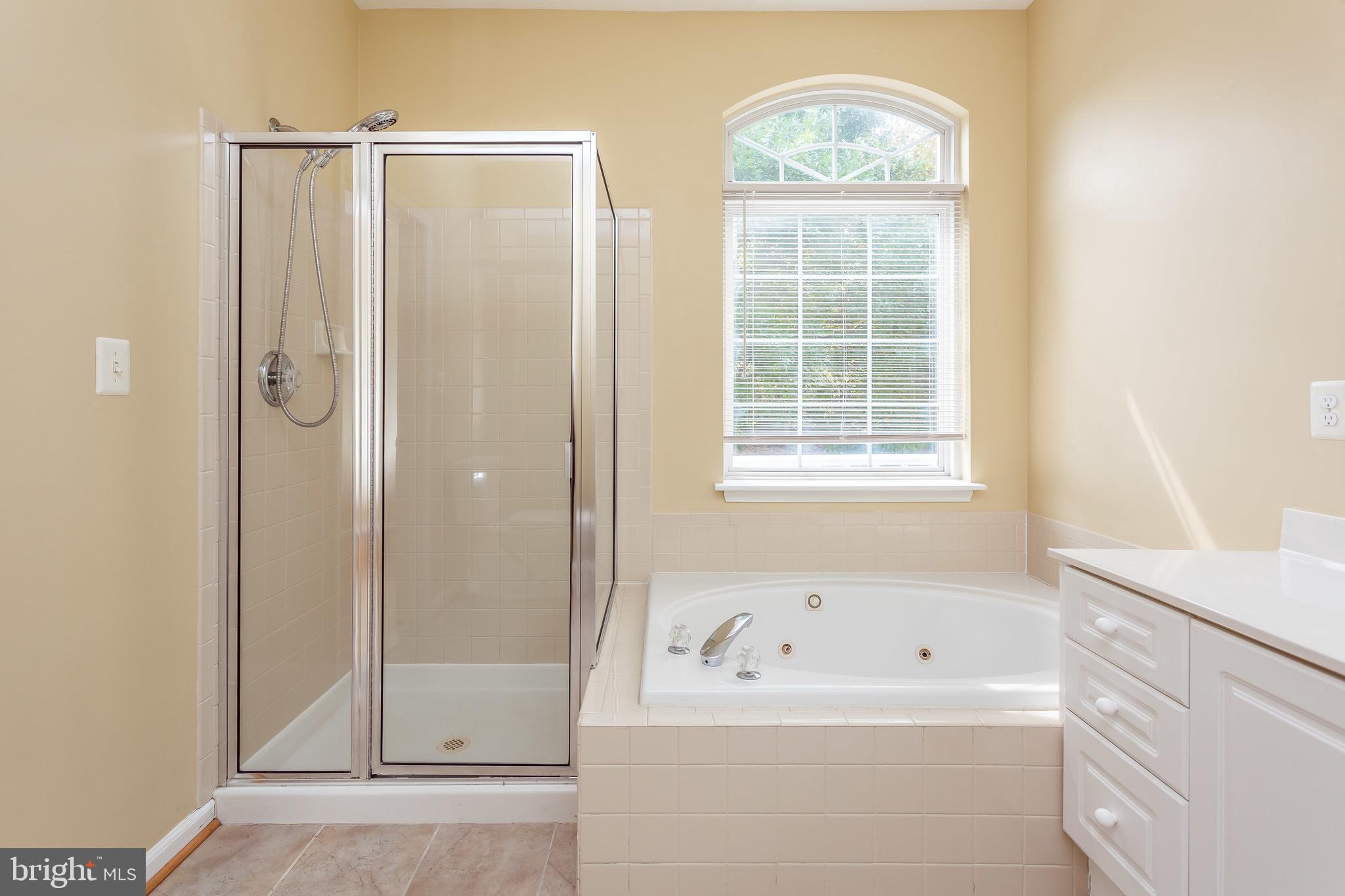 52 Barbican Way, Unit 52 Baltimore, MD 21208 - Photo 22 of 29 a bathroom with a bathtub a shower and a window