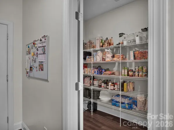 a room with a book shelf