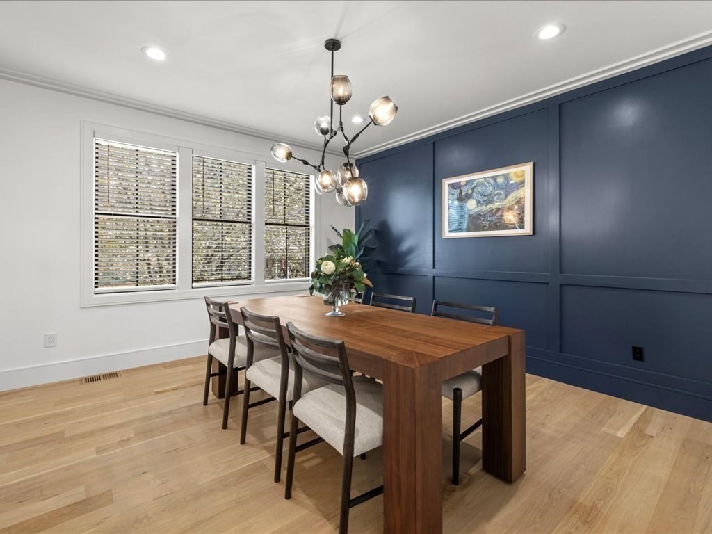 90 Norfolk Street Needham, MA 02492 - Photo 17 of 42 a view of a dining room with furniture and window