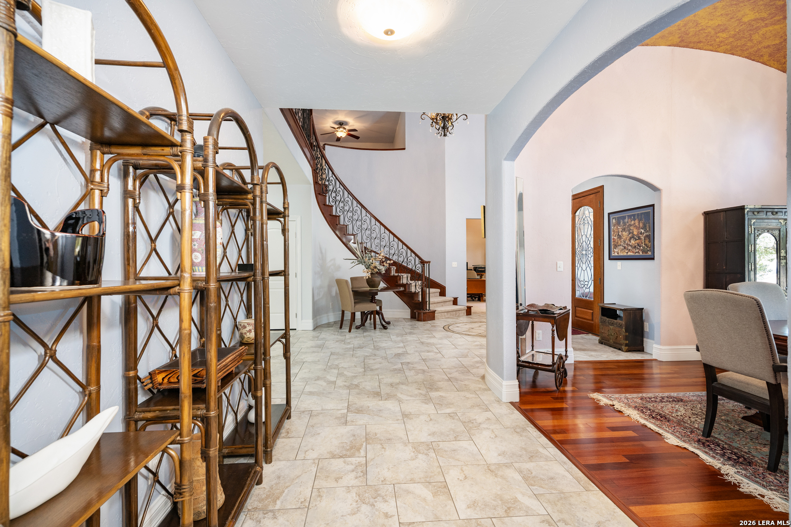613 Saxet Trail Spring Branch, TX 78070 - Photo 5 of 50 a view of an entryway with wooden floor and a livingroom view