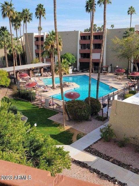 7625 East Camelback Road, Unit 415A Scottsdale, AZ 85251 - Photo 12 of 17 a view of a garden with an outdoor space