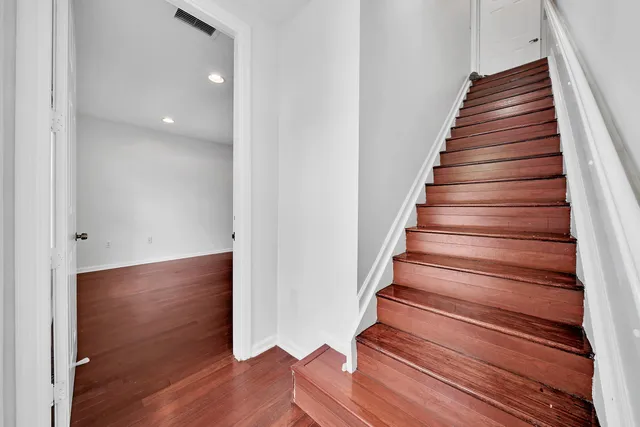 an empty room with an entryway