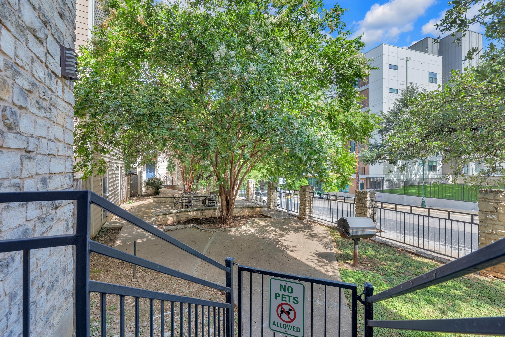 2414 Longview Street, Unit 101 Austin, TX 78705 - Photo 28 of 31 a view of a house with backyard and trees