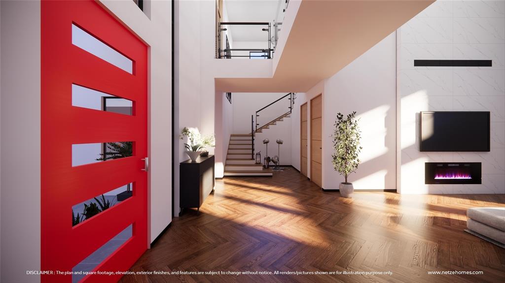 3605 Sky Rdg Lane Melissa, TX 75454 - Photo 4 of 18 a view of hallway with stairs and wooden floor