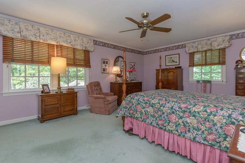 135 Witherow Road Sewickley, PA 15143 - Photo 17 of 25 Comfortable master bedroom. Carpeted, ceiling fan, and three windows to enjoy light and breezes.