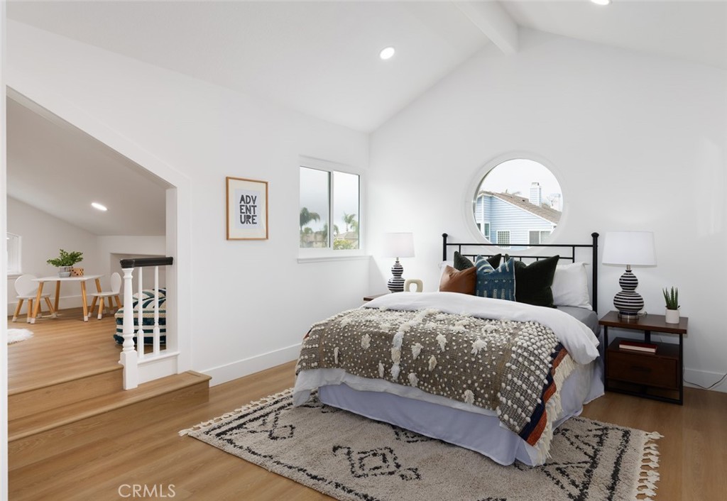 2001 Via Aguila San Clemente, CA 92673 - Photo 37 of 53 a bedroom with a bed and wooden floor