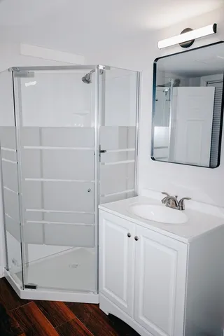 a storage room with washer and dryer