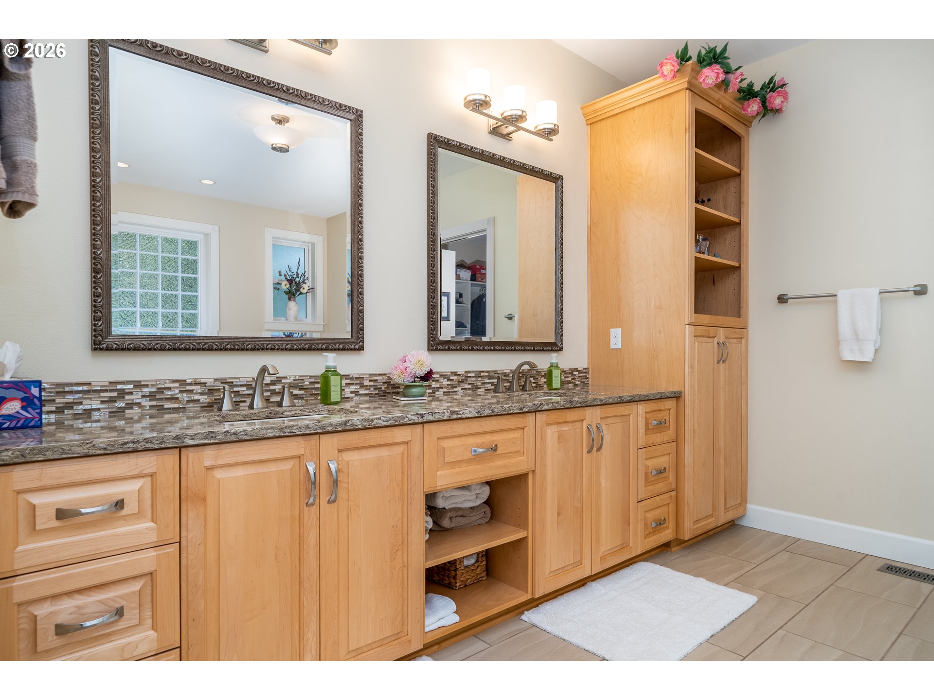 175 Southwest 59th Street South Beach, OR 97366 - Photo 37 of 48 a bathroom with a granite countertop sink and a mirror