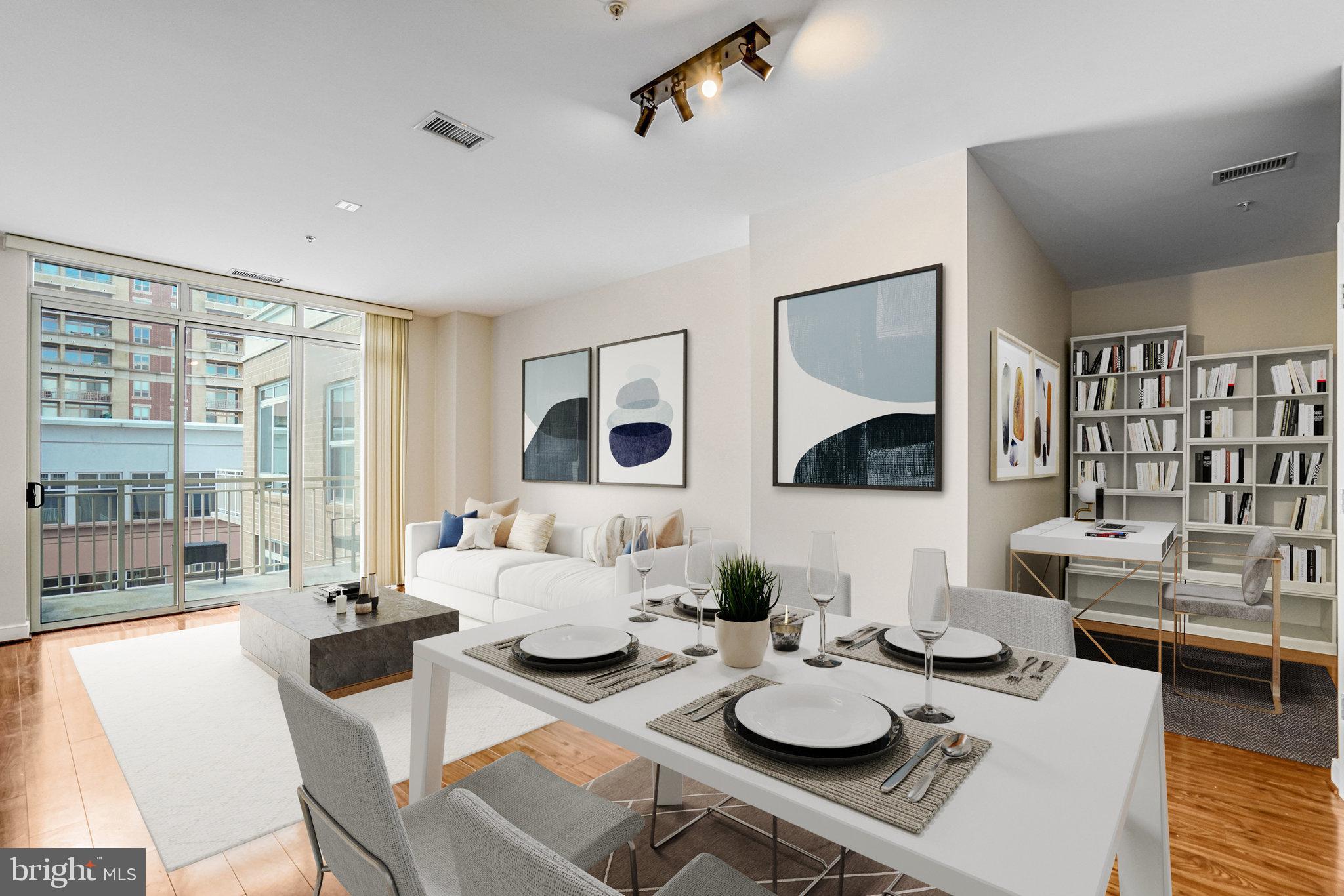 820 North Pollard Street, Unit 915 Arlington, VA 22203 - Photo 30 of 30 a living room with furniture and wooden floor