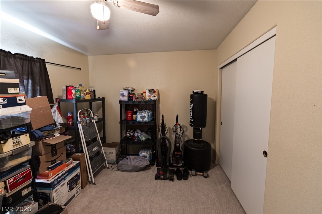 4994 Mascaro Drive Las Vegas, NV 89122 - Photo 19 of 30 A well-proportioned interior space offers flexible use, complete with a practical sliding closet and ceiling fan.