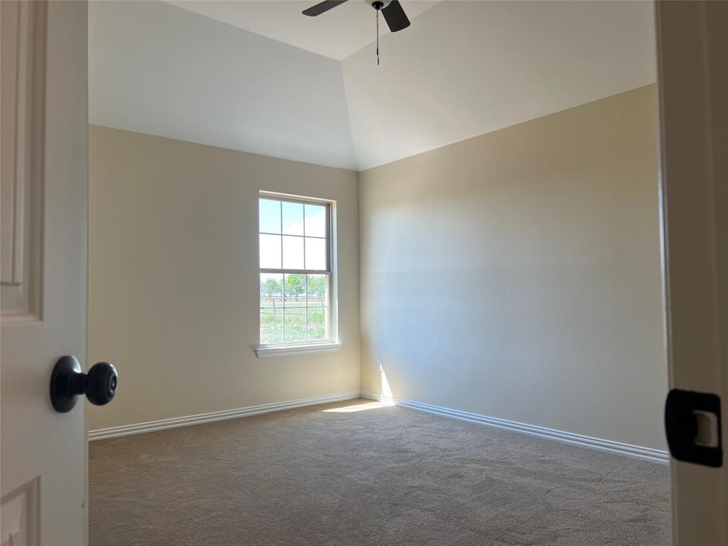 8008 County Road 1058 Rice, TX 75155 - Photo 22 of 25 Spacious room featuring vaulted ceilings, neutral-toned walls, and plush carpeting