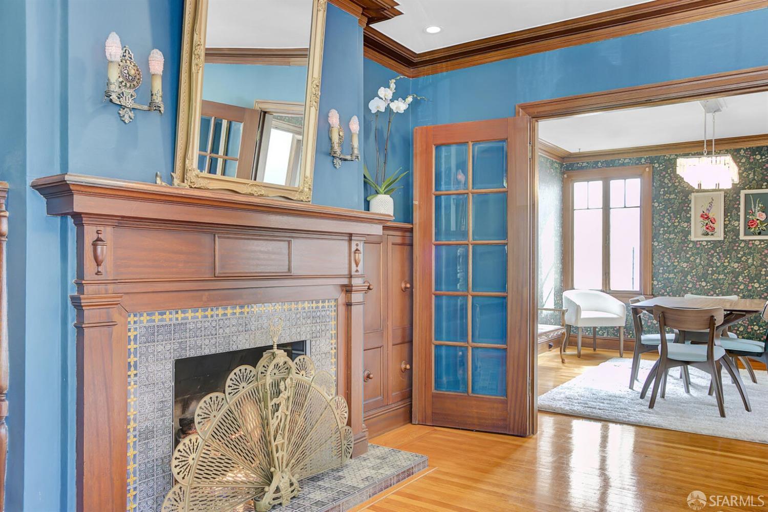 3927 Clement Street San Francisco, CA 94121 - Photo 17 of 72 a view of a livingroom with furniture and a fireplace