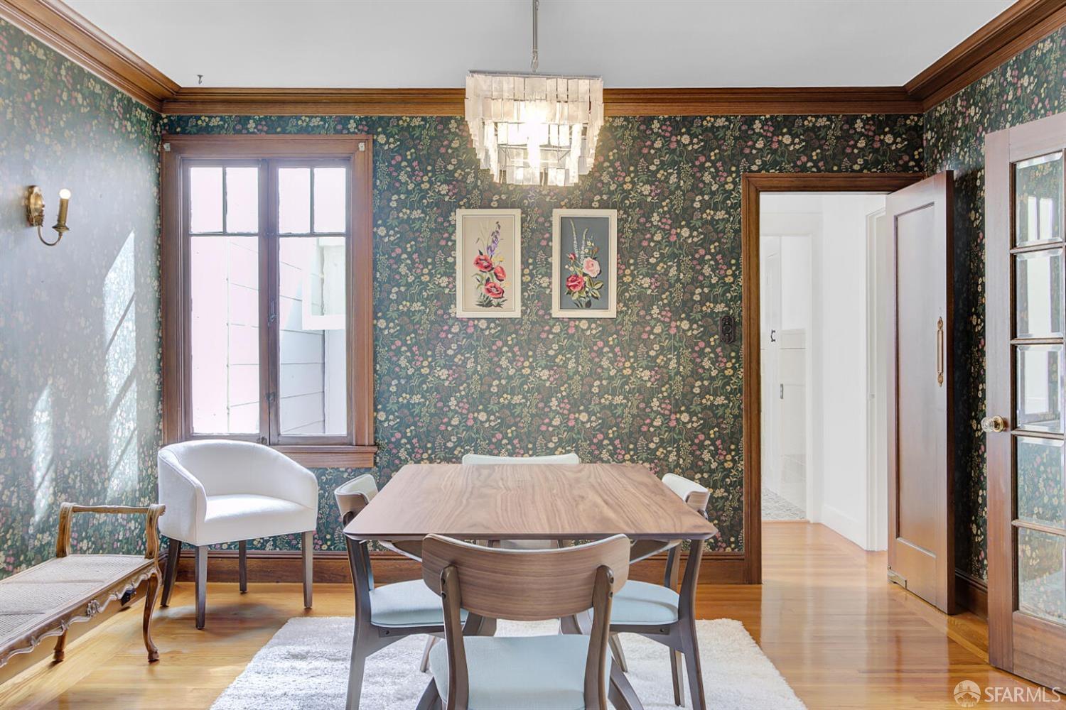 3927 Clement Street San Francisco, CA 94121 - Photo 20 of 72 a view of a dining room with furniture window and outside view