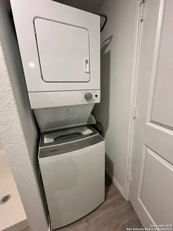 a close view of washer and dryer