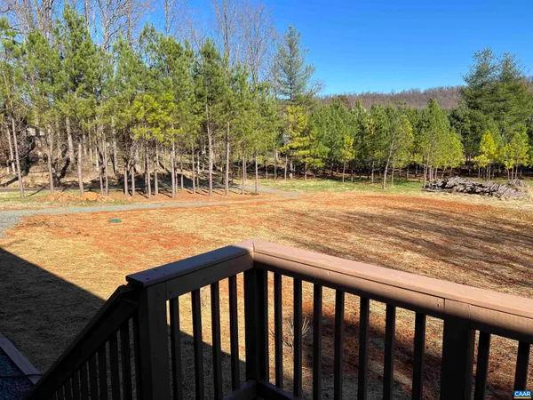 a view of a yard with mountain view