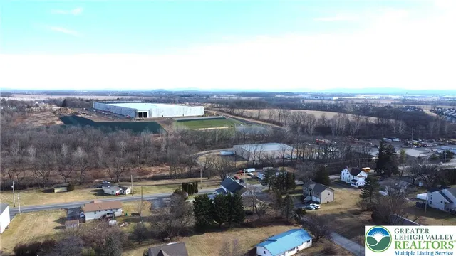 an aerial view of a houses