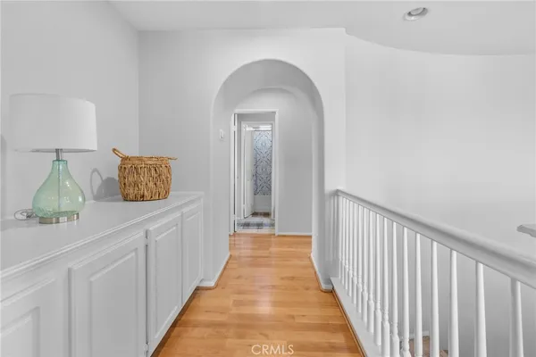 a view of a hallway view with staircase