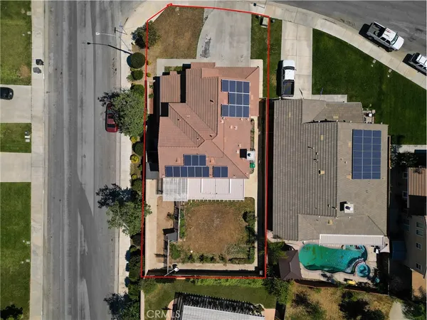 an aerial view of multiple house