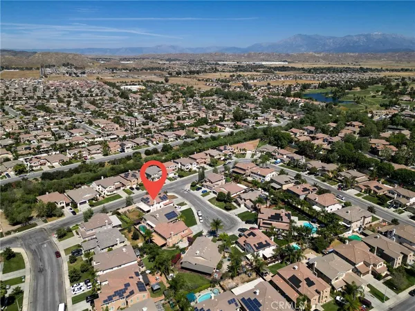 an aerial view of multiple house
