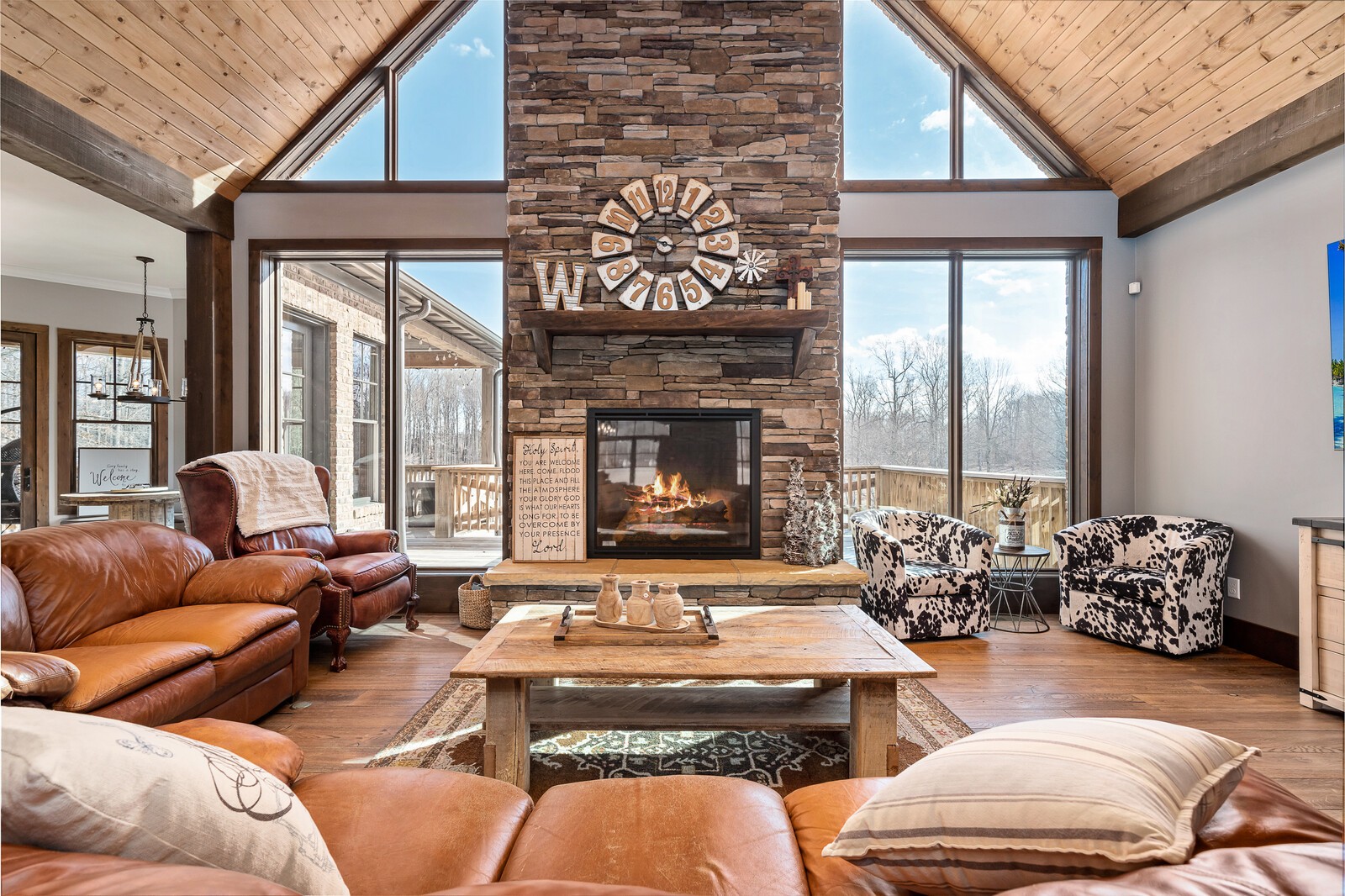 4250 Moss Road Baxter, TN 38544 - Photo 5 of 69 a living room with furniture fireplace and a large window