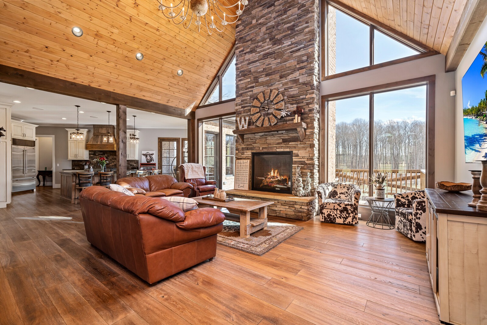 4250 Moss Road Baxter, TN 38544 - Photo 6 of 69 a living room with furniture wooden floor and a fireplace